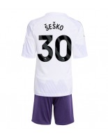Manchester United Benjamin Sesko #30 Vieraspaita Lasten 2025-26 Lyhythihainen (+ shortsit)